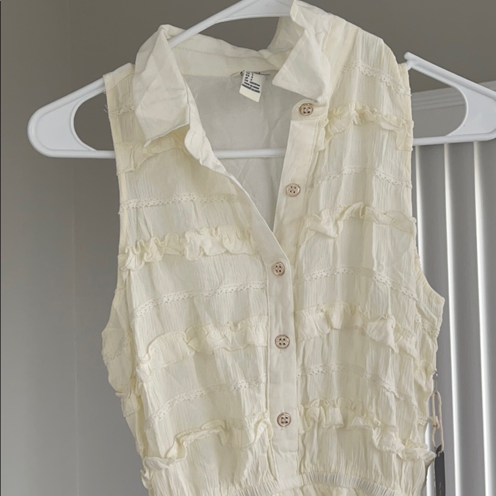 COPY - Ivory ruffle hi low dress